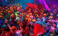 Burst of Red, Holi, India  Poras Chaudhary