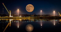 Full moon at the bay area  Stratos Gazas