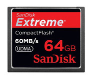 Носитель информации SanDisk Extreme CompactFlash  60MB/s 64GB