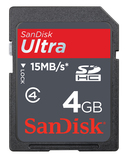 Носитель информации SanDisk Ultra SDHC 4GB 15mb/s