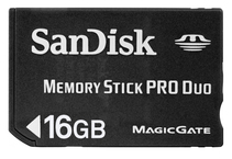Носитель информации SanDisk Memory Stick PRO Duo 16GB