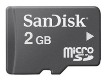 Носитель информации SanDisk microSD 2Гб class 2
