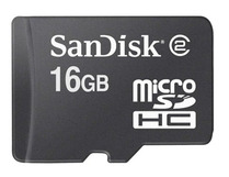 Носитель информации SanDisk microSDHC 16Гб class 2