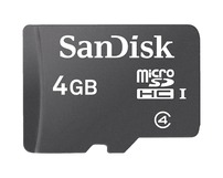 Носитель информации SanDisk microSDHC 4Gb