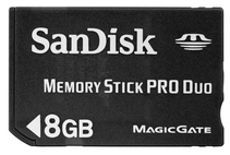 Носитель информации SanDisk MS Pro Duo 8Гб